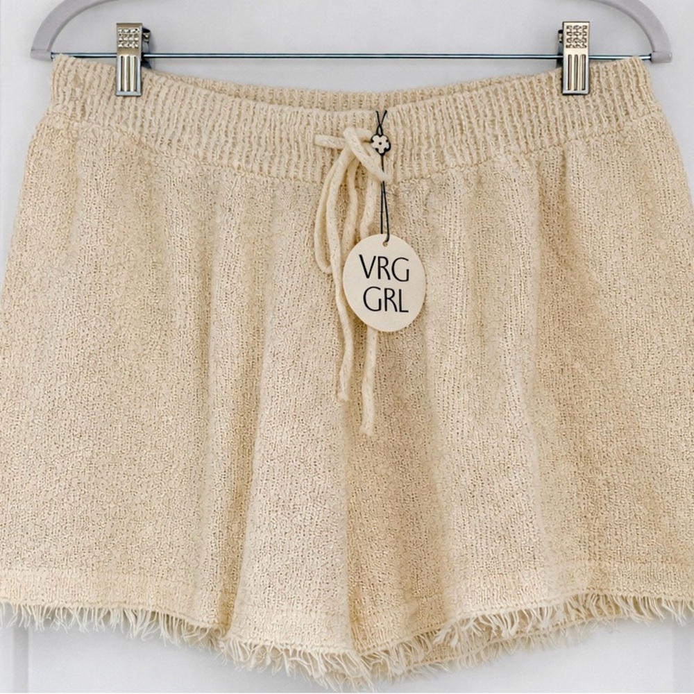 VRG GRL High Waist Cream Women's Shorts